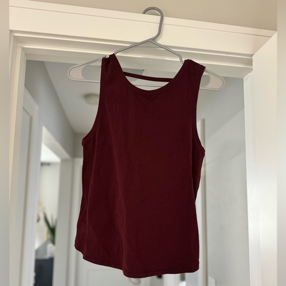 Lulu Lemon Dark Red Tank Top. Size 6